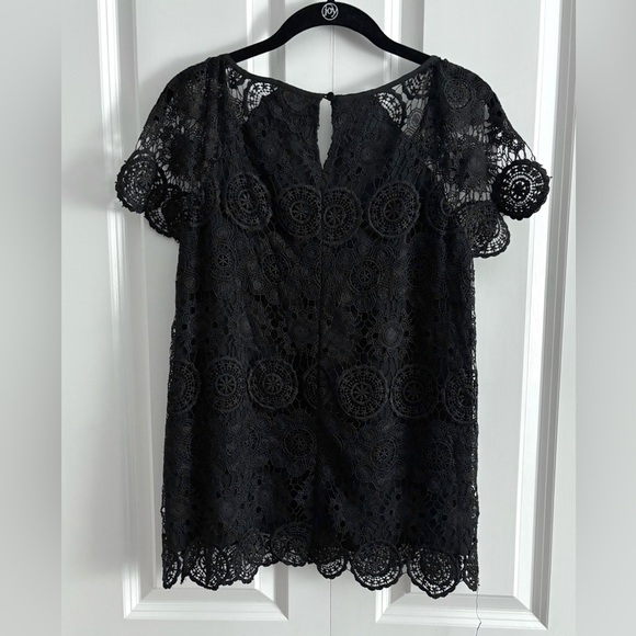 Madison Marcus Black Crochet Lace Top - Picture 3 of 3